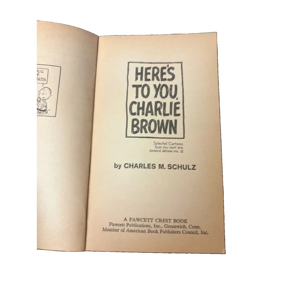 1969 1st Fawcett Printing Here's to You Charlie Brown Peanuts Charles Schulz